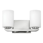 Kyra Bathroom Vanity Light - Polished Nickel / Etched Opal