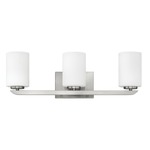 Kyra Bathroom Vanity Light - Brushed Nickel / Etched Opal