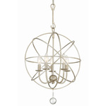 Solaris Mini Chandelier - Olde Silver