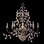 A Midsummer Nights Dream Moonlit Dusted Tendrils Chandelier - Moonlit Patina / Crystal