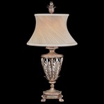 Winter Palace Twist Shade Table Lamp - Antique Silver