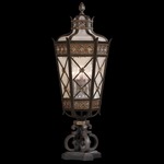 Chateau Outdoor Pier Mount - Umber / Antique Glass