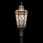 Chateau Outdoor Post Mount - Umber / Antique Glass