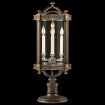 Beekman Place Outdoor Pier / Post Mount - Woodland Brown / Seedy Glass