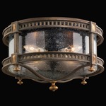 Beekman Place Outdoor Ceiling Light Fixture - Woodland Brown / Seedy Glass