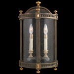 Beekman Place Outdoor Wall Light - Woodland Brown / Seedy Glass