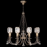 Eaton Place 8 Light Chandelier - Silver Leaf / Crystal