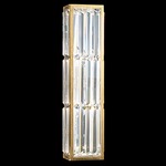 Crystal Enchantment Rectangle Wall Light - Gold Leaf / Crystal
