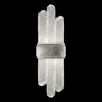 Lior Three Crystal Double Wall Light - Silver Leaf / Crystal