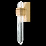 Lior Single Crystal Wall Light - Gold Leaf / Crystal