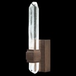 Lior Single Crystal Wall Light - Patinated Bronze / Crystal