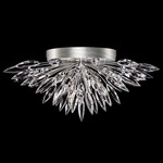 Lily Buds Ceiling Light Fixture - Silver Leaf / Crystal