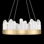 Lior Short Crystals Reversible Pendant - Gold Leaf / Crystal
