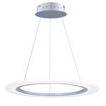 Saturn II Pendant - Matte Silver / Frosted