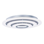 Saturn II Flush Mount Ceiling Light - Matte Silver / Frosted