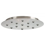 Multiport Round 13-Light Line Voltage Canopy - Polished Nickel