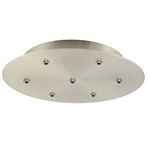 Multiport Round Line Voltage Canopy - Satin Nickel