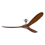 Maverick Indoor / Outdoor Ceiling Fan - Brushed Steel / Koa