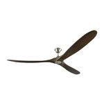 Maverick Indoor / Outdoor Ceiling Fan - Brushed Steel / Walnut