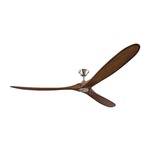 Maverick Indoor / Outdoor Ceiling Fan - Brushed Steel / Koa