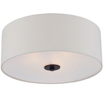 Bongo Ceiling Flush Light - Oil Rubbed Bronze/ Oatmeal