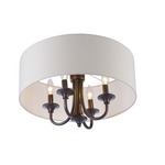 Bongo Convertible Ceiling Light - Oil Rubbed Bronze / Oatmeal