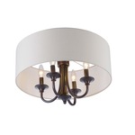 Bongo Convertible Ceiling Light - Oil Rubbed Bronze/ Oatmeal