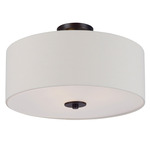 Bongo Convertible Semi Flush Light - Oil Rubbed Bronze/ Oatmeal