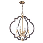 Crest Chandelier - Oil Rubbed Bronze / Antique Brass