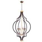 Crest Chandelier - Oil Rubbed Bronze / Antique Brass