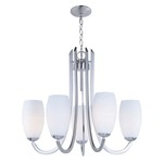 Taylor Chandelier - Satin Nickel / Satin White Taylor Chandelier - Satin Nickel / Satin White