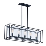 Era Linear Chandelier - Black / Clear