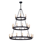 Noble Tier Chandelier - Black