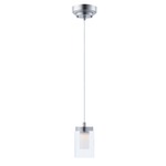 Mod Mini Pendant - Satin Nickel / Clear / Frosted