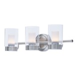 Mod Bathroom Vanity Light - Satin Nickel / Clear / Frosted