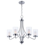 Mod Chandelier - Satin Nickel / Clear / Frosted