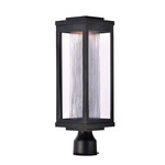 Salon LED Outdoor Pole/Post Mount - Black / Clear Ribbed