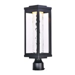 Salon LED Outdoor Pole/Post Mount - Black / Water Glass
