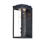 Salon Outdoor Wall Light - Black / Water Glass