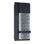 Cascade Outdoor Wall Light - Black / Bubble