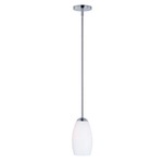 Taylor Mini Pendant - Satin Nickel / Satin White