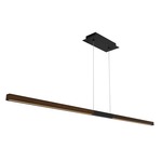 Tie Stix Wood Center Feed Suspension - Satin Black / Wood Walnut