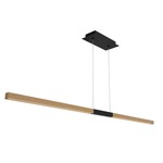 Tie Stix Wood Center Feed Suspension - Satin Black / Wood White Oak