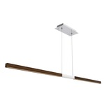 Tie Stix Wood Center Feed Suspension - Chrome / Wood Walnut