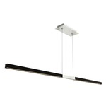 Tie Stix Wood Center Feed Suspension - Satin Nickel / Wood Espresso