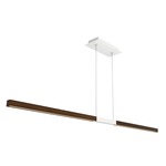 Tie Stix Wood Center Feed Suspension - White / Wood Walnut