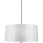 Penelope Pendant - Polished Nickel / White Ceramik Parchment