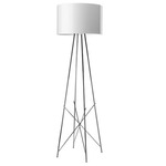 Ray F1 Floor Lamp - Chrome / Gloss White