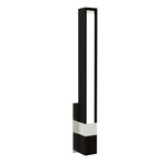 Tie Stix Wood Vertical Fixed Warm Dim Wall Light - Satin Nickel / Wood Espresso