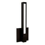 Tie Stix Wood Vertical Fixed Warm Dim Wall Light - Antique Bronze / Wood Espresso
